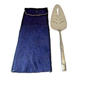 PRESENT Japan Stainless TAHITI‎ Line Cake Spatula Bamboo Handle 10.5" w Dustbag